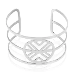 Histoire d'Or Bracelet Jonc Flechia Acier Blanc Discount