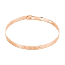 Histoire d'Or Bracelet Jonc Gravita Argent Rose Discount