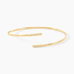 Histoire d'Or Bracelet Jonc Halldora Or Jaune Diamant Discount
