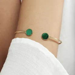 Histoire d'Or Bracelet Jonc Heida Or Jaune Malachite or jaune malachite vert Online