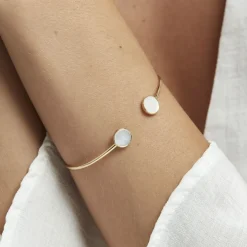 Histoire d'Or Bracelet Jonc Heida Or Jaune Nacre or jaune nacre nacre blanche New