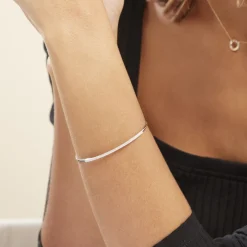 Histoire d'Or Bracelet Jonc Hermia Blanc Diamant Blanc Sale