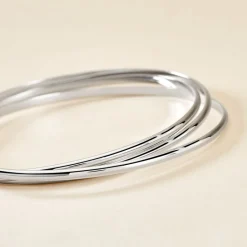 Histoire d'Or Bracelet Jonc Hugoline Argent Blanc Clearance