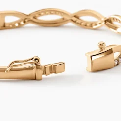 Histoire d'Or Bracelet Jonc Imae Plaqué Or Jaune Oxyde De Zirconium Hot