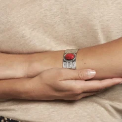 IMAGINE Bracelet Jonc Segolene Acier Blanc Pierre De Synthese Outlet