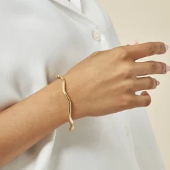 Histoire d'Or Bracelet Jonc Jennie Ondule Or Jaune Best