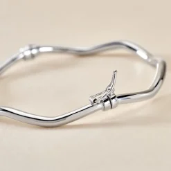 Histoire d'Or Bracelet Jonc Jennie Ondule Or Blanc Outlet