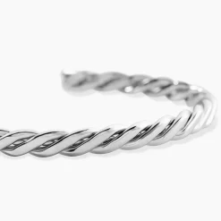 JOURDAN Bracelet Jonc Guilherme Acier Argenté Sale