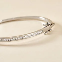 Histoire d'Or Bracelet Jonc Laurianne Argent Blanc Oxyde De Zirconium Hot