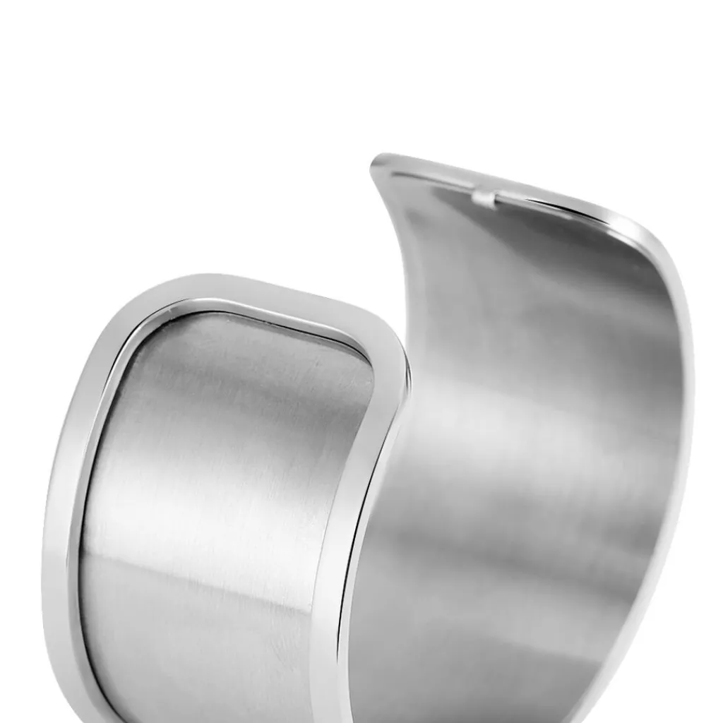 IMAGINE Bracelet Jonc Melvyna Acier Blanc Pierre De Synthese