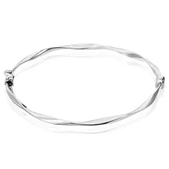 Histoire d'Or Bracelet Jonc Nathaelae Argent Blanc Discount