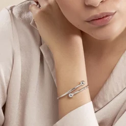 Histoire d'Or Bracelet Jonc Noûr Argent Blanc Online