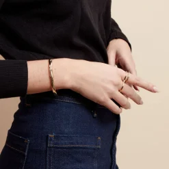 Histoire d'Or Bracelet Jonc Organic plaqué or jaune Outlet