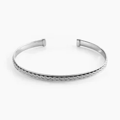 Histoire d'Or Bracelet Jonc Oscaro Argent Gris Best