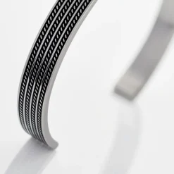 Histoire d'Or Bracelet Jonc Ouvert Acier Bicolore Anderson