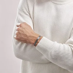 Histoire d'Or Bracelet Jonc Ouvert Acier Bicolore Anderson