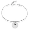 Histoire d'Or Bracelet Jonc Paula Argent Blanc Oxyde De Zirconium Sale