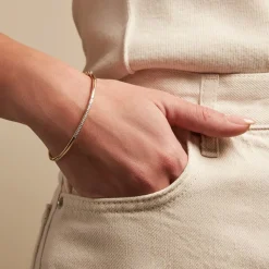 Histoire d'Or Bracelet Jonc Phillipa Or Jaune Diamant New