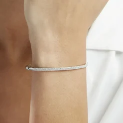 Histoire d'Or Bracelet Jonc Posie Or Blanc Diamant Discount