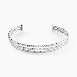 Histoire d'Or Bracelet Jonc Rachelle Argent Blanc Clearance
