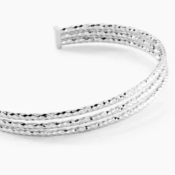 Histoire d'Or Bracelet Jonc Rachelle Argent Blanc Clearance