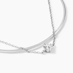 Histoire d'Or Bracelet Jonc Ruth De Zirconium argent blanc oxyde Best