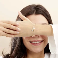 Histoire d'Or Bracelet Jonc Sammy Or Jaune Perle De Culture Clearance