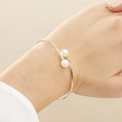 Histoire d'Or Bracelet Jonc Sammy Or Jaune Perle De Culture Clearance