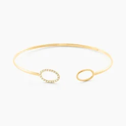 Histoire d'Or Bracelet Jonc Seth Or Jaune Oxyde De Zirconium Sale