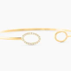 Histoire d'Or Bracelet Jonc Seth Or Jaune Oxyde De Zirconium Sale