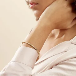 Histoire d'Or Bracelet Jonc Shiny Diamante Or Jaune New