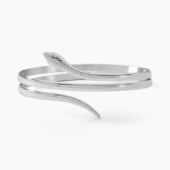 Histoire d'Or Bracelet Jonc Solitaae Argent Blanc Outlet