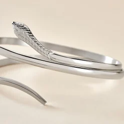 Histoire d'Or Bracelet Jonc Solitaae Argent Blanc Outlet