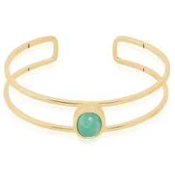 Histoire d'Or Bracelet Jonc Veina Plaqué Or Jaune Aventurine Clearance