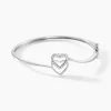 Histoire d'Or Bracelet Jonc Veronike Argent Blanc Oxyde De Zirconium Hot