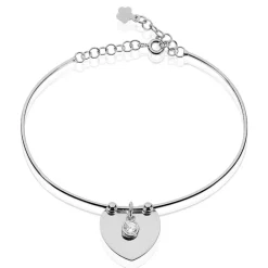 Histoire d'Or Bracelet Jonc Ylla Argent Blanc Oxyde De Zirconium Best