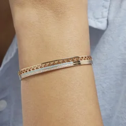 Histoire d'Or Bracelet Jonc Zoila Plaqué Or Pierre De Synthese Et Oxyde Discount