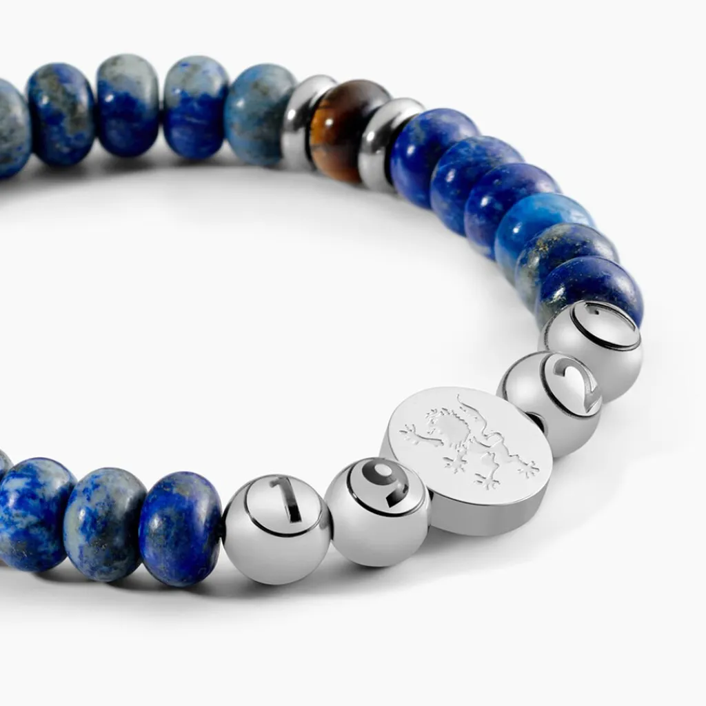 JOURDAN Bracelet 1921 Acier Blanc 艙il De Tigre Hot