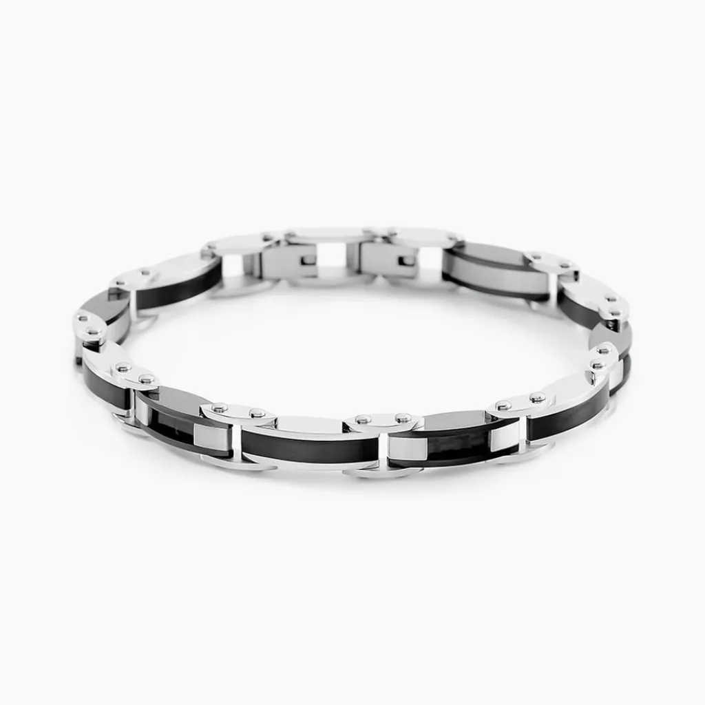 JOURDAN Bracelet Aaron Acier Argenté Discount