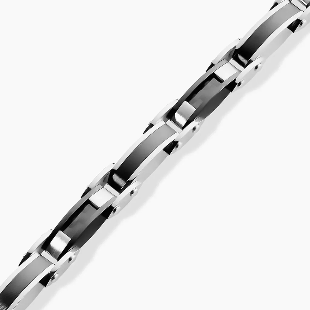 JOURDAN Bracelet Aaron Acier Argenté Discount