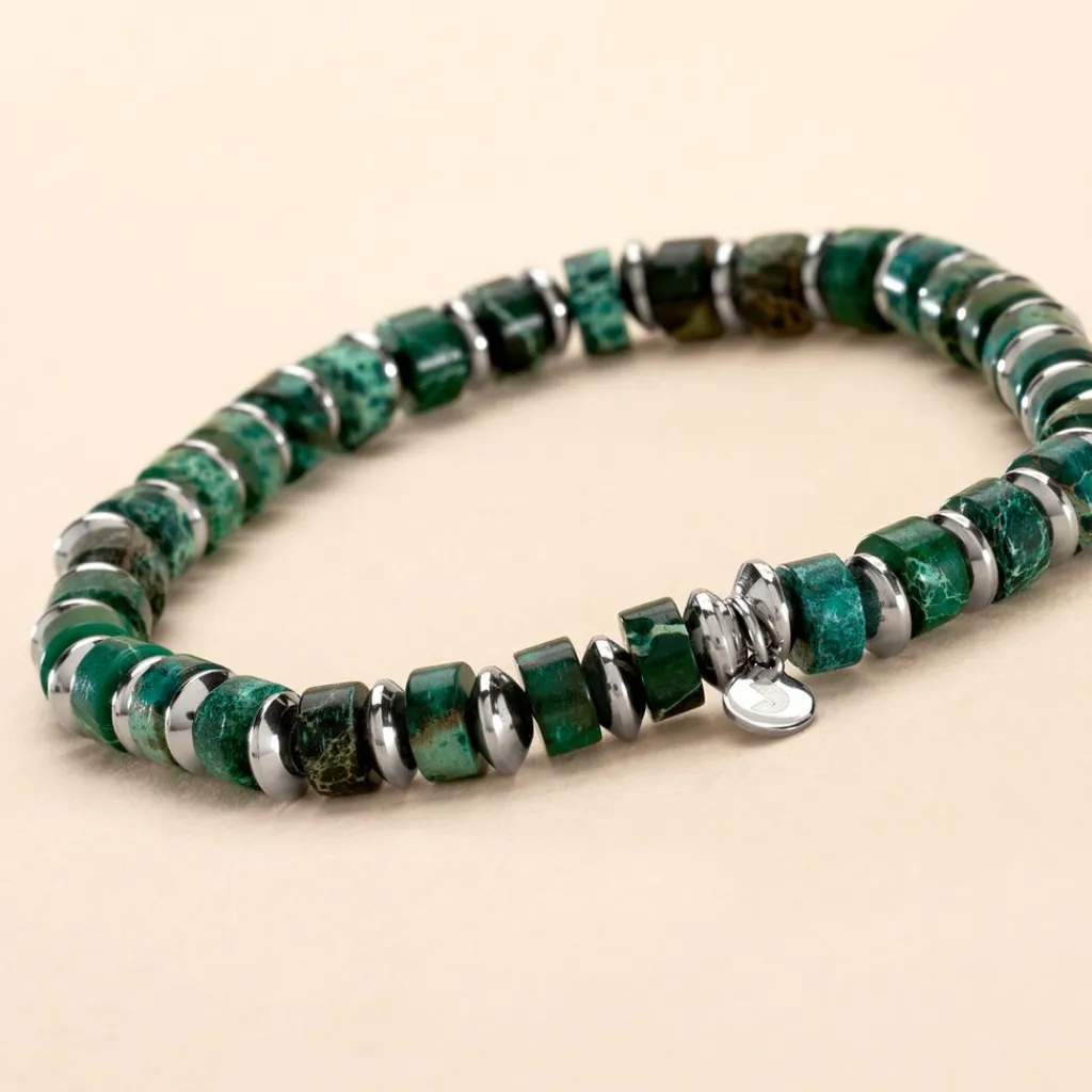 JOURDAN Bracelet Acier Blanc acier blanc vert