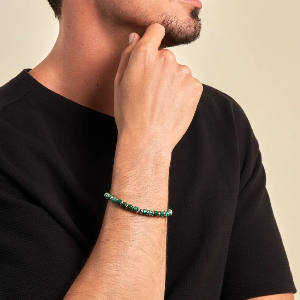 JOURDAN Bracelet Acier Blanc acier blanc vert