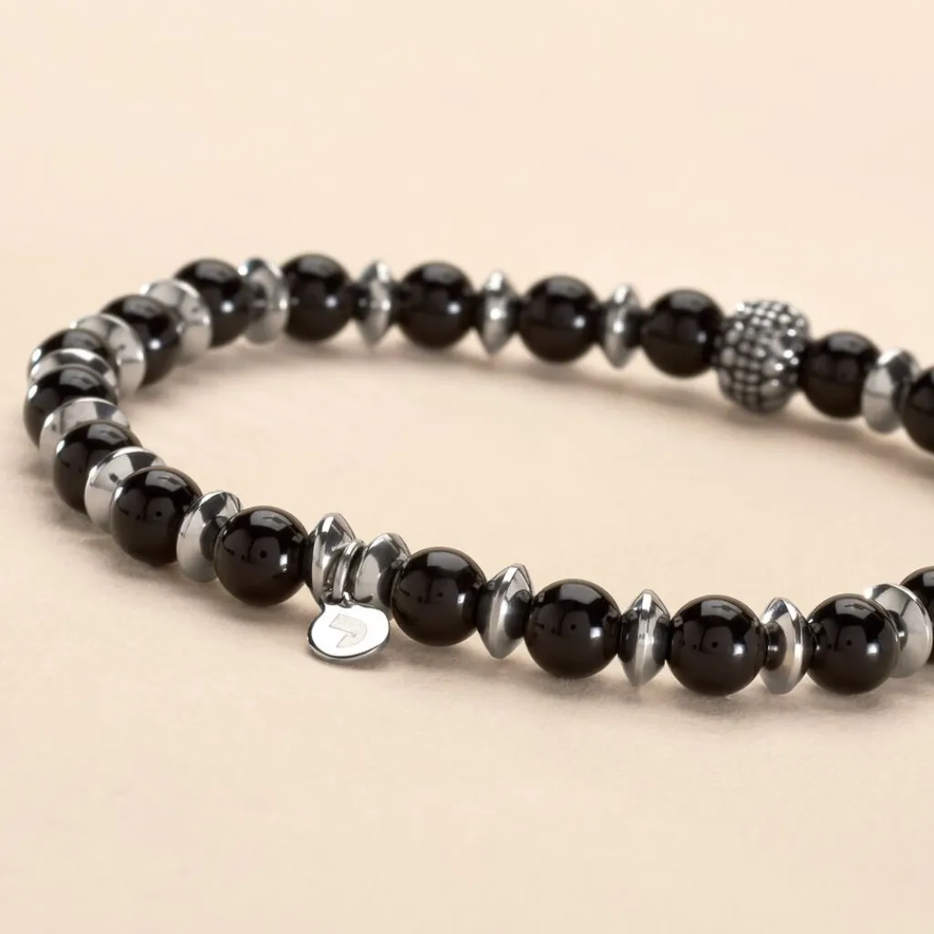 JOURDAN Bracelet Acier Gris Onyx acier gris onyx noir Hot