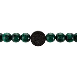 JOURDAN Bracelet Acier Noir Malachite New