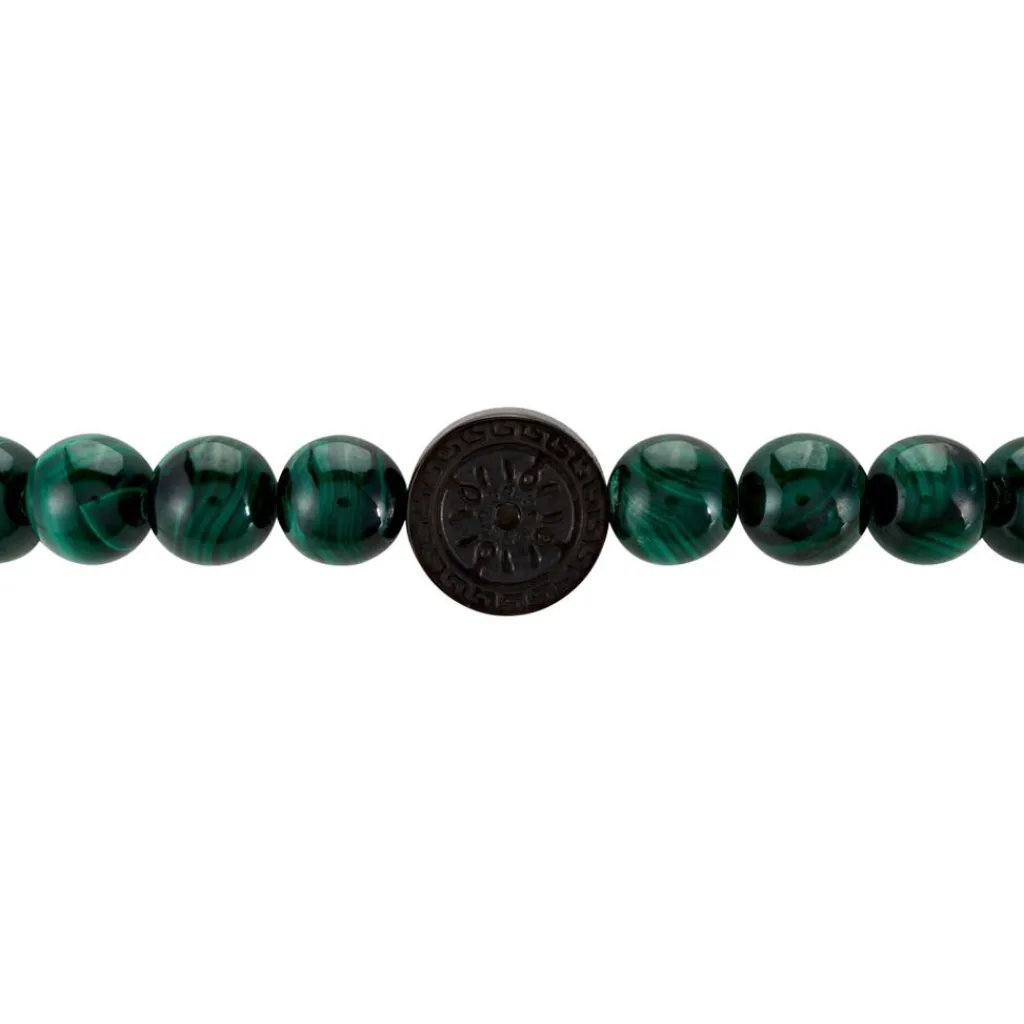 JOURDAN Bracelet Acier Noir Malachite New