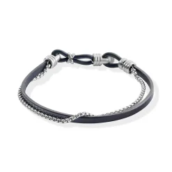 JOURDAN Bracelet Arpad Acier Argenté New