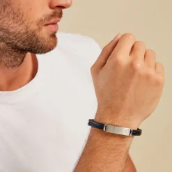 JOURDAN Bracelet Caoutchouc Noir New