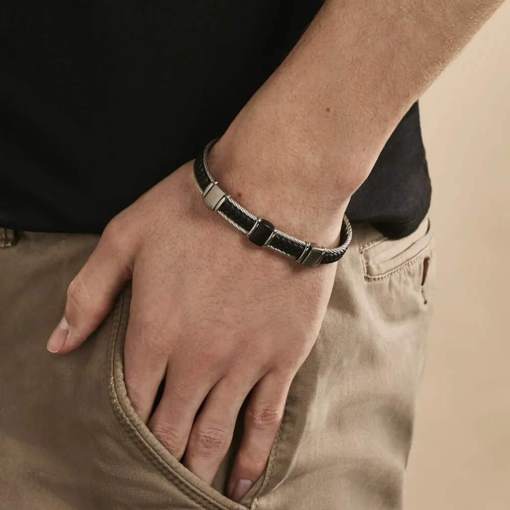 JOURDAN Bracelet Cook Acier Bicolore Sale