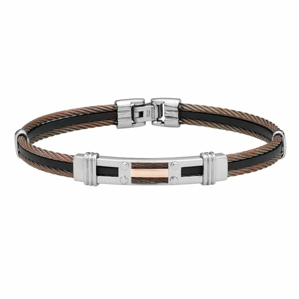 JOURDAN Bracelet Corelieae Acier Bicolore Discount