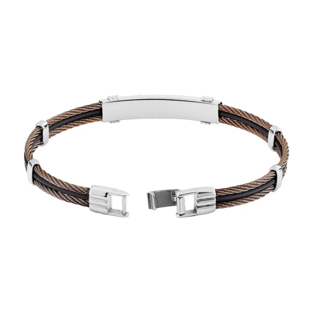 JOURDAN Bracelet Corelieae Acier Bicolore Discount